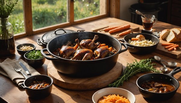 Temps de cuisson cuisse de canard en cocotte en fonte : guide complet pour une viande tendre et savoureuse